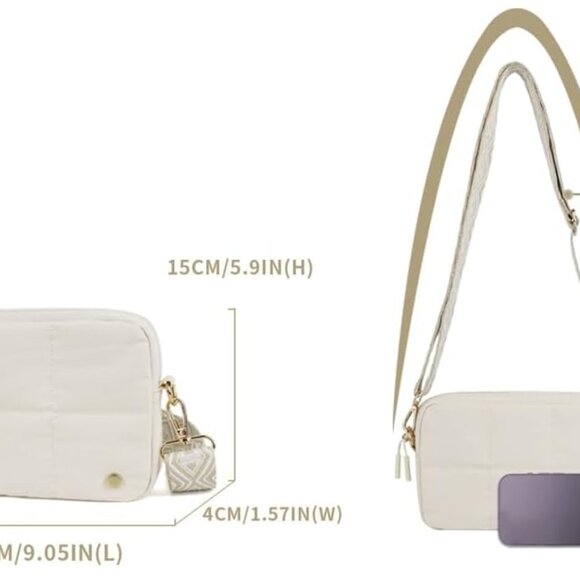 Lightweight Nylon Crossbody Purse with Zipper Closure - Ideal Gift for Her - Picture 7 of 7